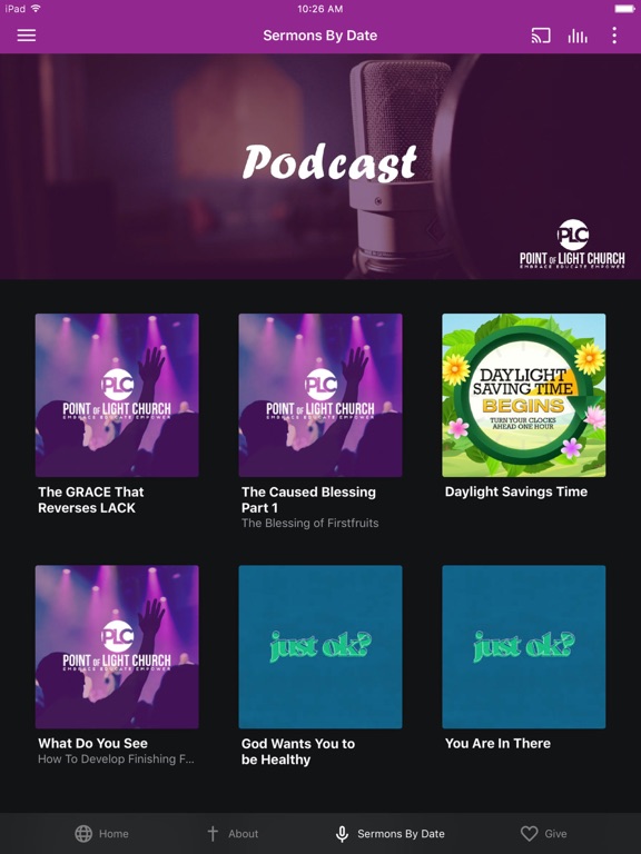 Point of Light Church iPad screenshot 2 - Education app