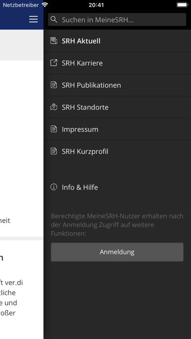 MeineSRH Screenshot