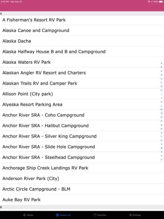 Screenshot #6 pour Alaska – Campgrounds, RV Parks
