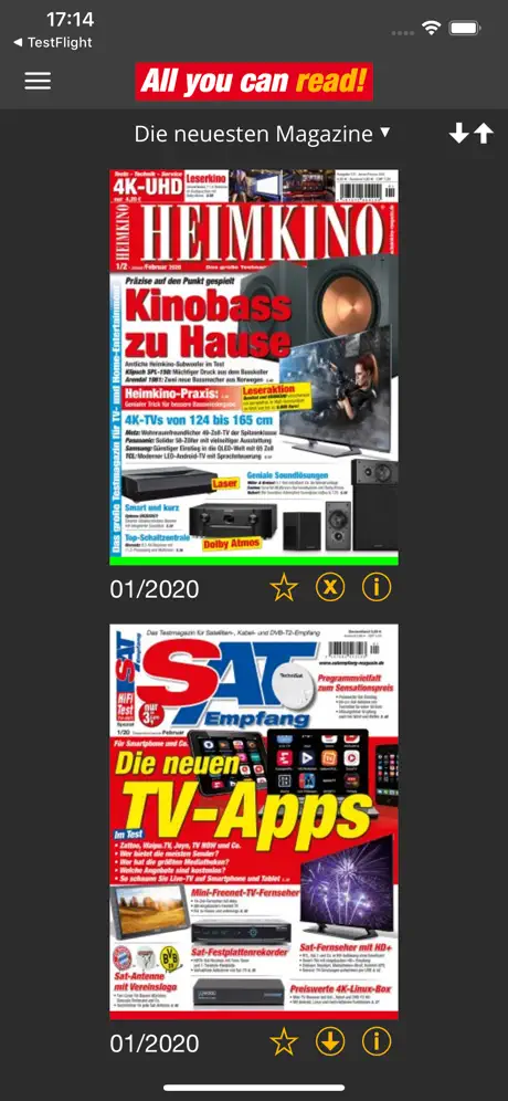 All you can read-Zeitschriften