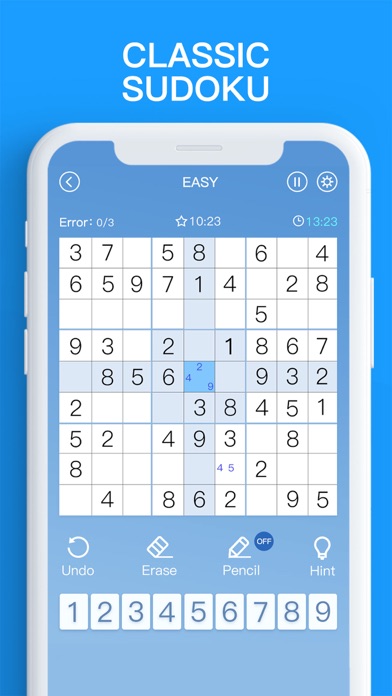 Sudoku - Classic Puzzles Screenshot