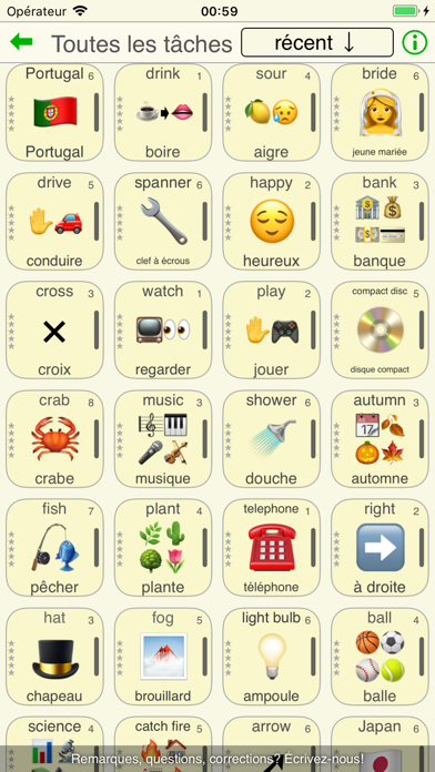 Screenshot #1 pour Anglais - apprendre des mots