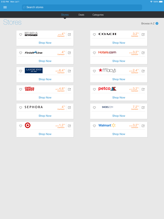 Retail Benefits iPad screenshot 1 - Shopping app