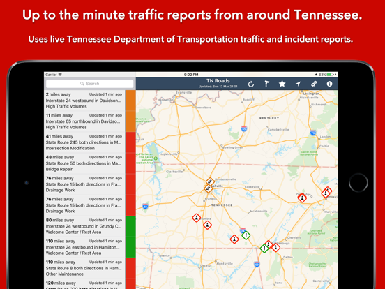 Screenshot #4 pour Tennessee State Roads