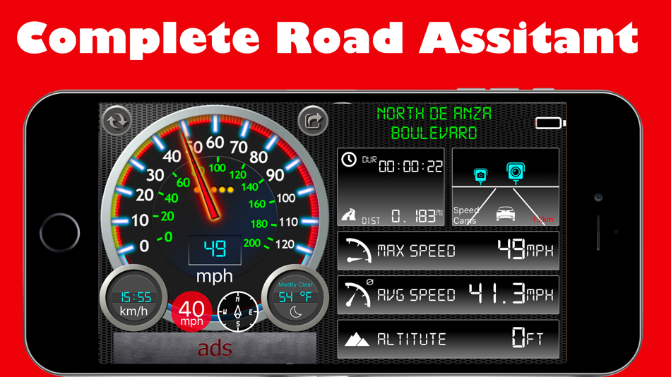 #4. Speedmeter + (iOS) 由: UniCom Technology