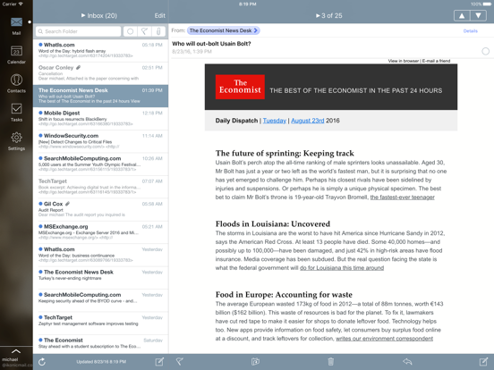 Mail+ for Outlook iPad screenshot 1 - Business app