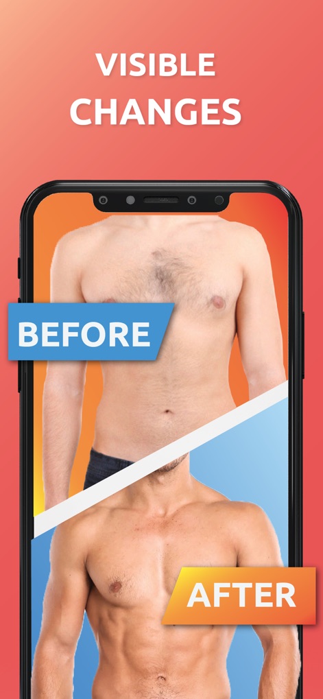 Push Up Challenge - Push Ups - Questo strumento illustra la trasformazione fisica ottenibile attraverso l'allenamento, con un chiaro confronto tra la condizione "BEFORE" e "AFTER" che dimostra i risultati reali.
