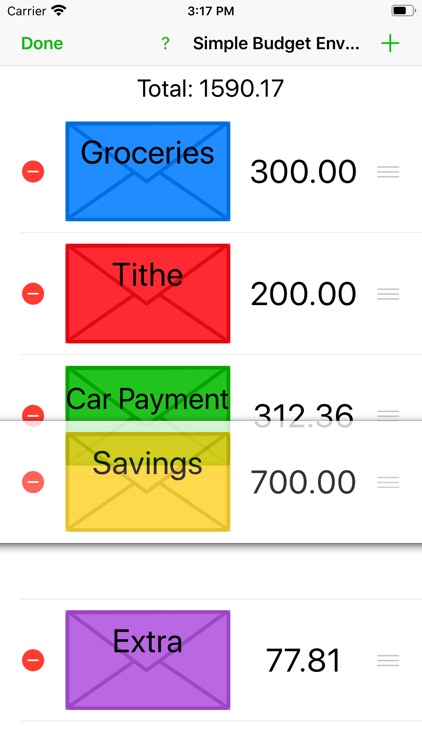 Simple Budget Envelopes