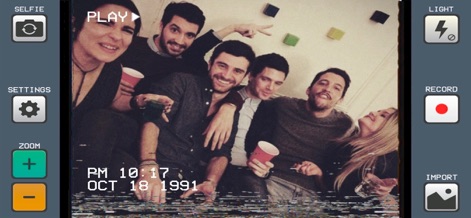 VHS Cam - Retro Camcorder FX - Users can capture group moments with a distinct retro filter, featuring a customizable date display and the unmistakable low-fidelity charm of VHS tracking lines.