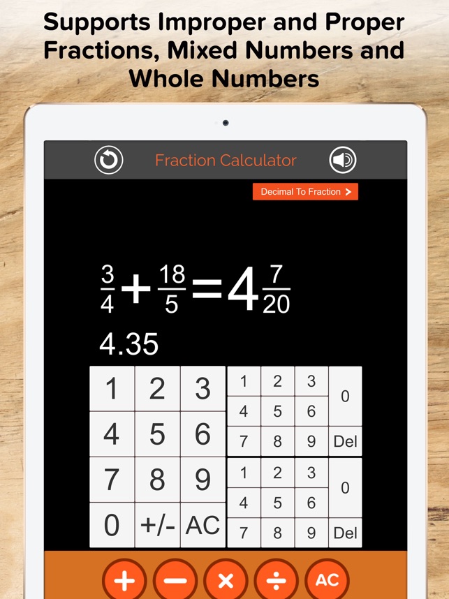 Fraction Calculator Decimals On The App Store