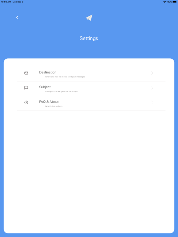 Paper Plane Email iPad screenshot 3 - Productivity app