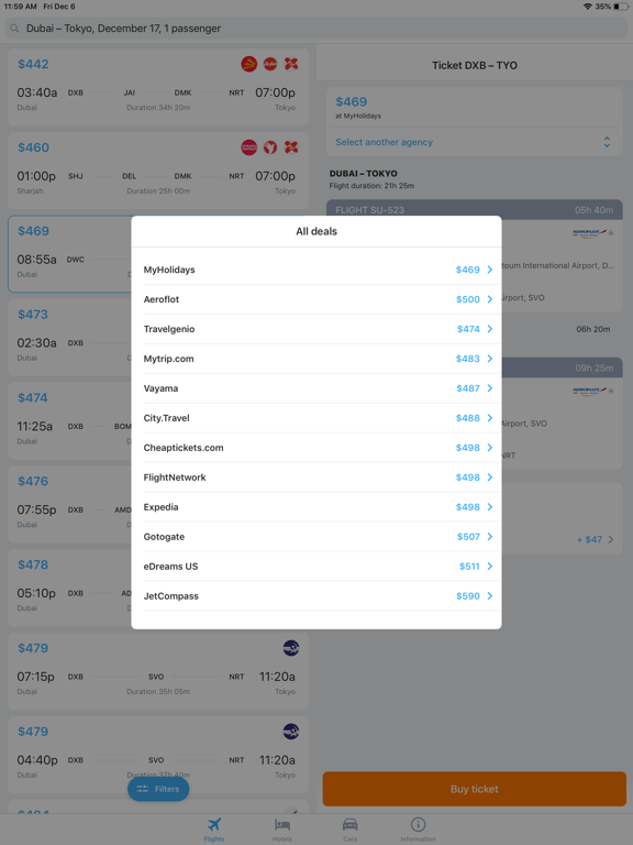 Screenshot #5 pour Vols Pas Chers: Flightsapp