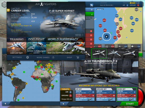 AirFighters Combat Flight Sim iPad app afbeelding 3