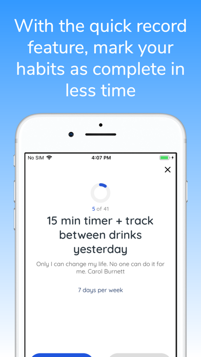 Build Habits Goal Tracking App iPhone screenshot 6 - Productivity app