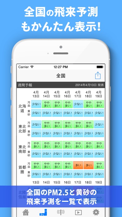 PM2.5と黄砂の予測 大気汚染予報のおすすめ画像4