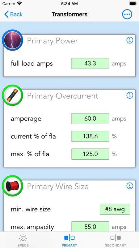 E-Calc Journeyman 2021 screenshot 5 of 10