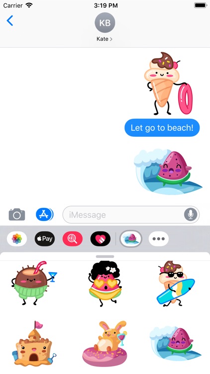 Beach Emoji Stickers