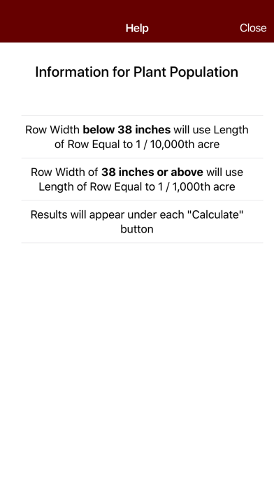 MSUES Row Crop Calc Screenshot
