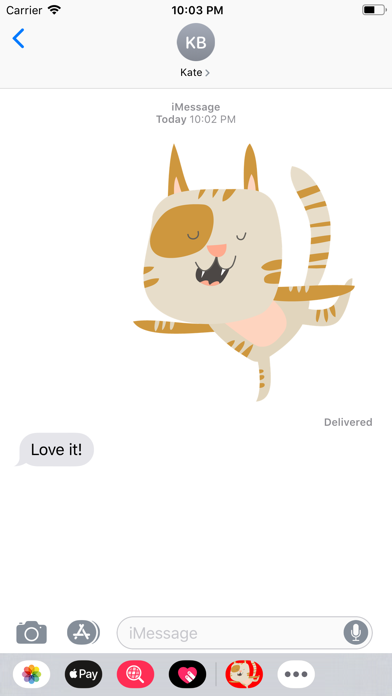 Cute Cat Yoga Stickers screenshot 3