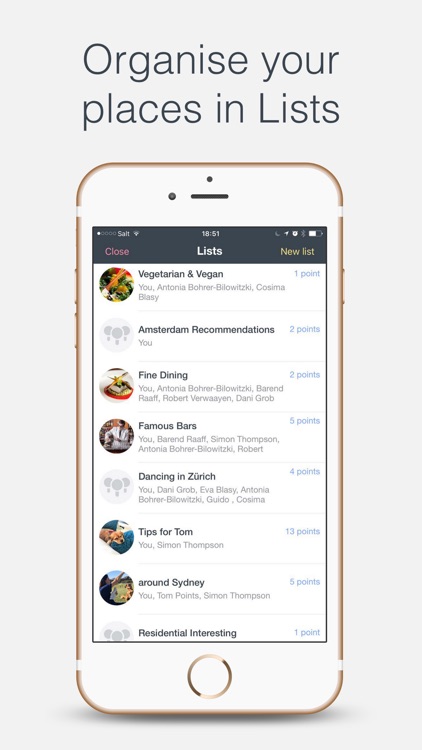 Points, for places that matter