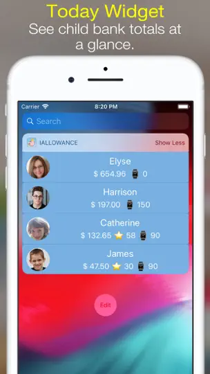 Captura de pantalla de IAllowance Lite With Chores en iPhone 8