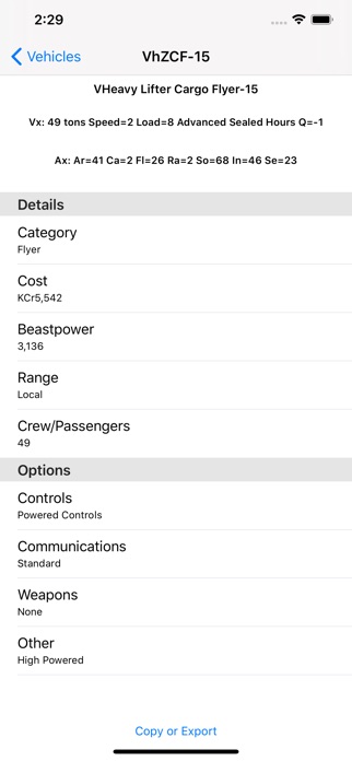 Screenshot of VehicleMaker