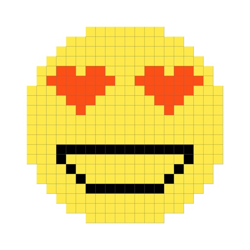 Drawing by pixel Emoji paint by Hue Hoang Thi