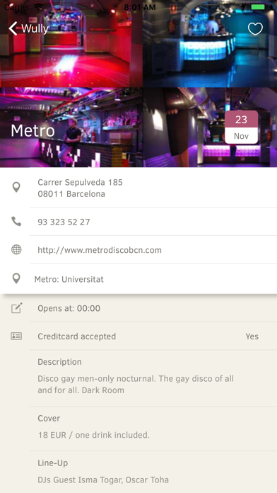 Screenshot #2 pour Wully - Barcelona Gay Guide