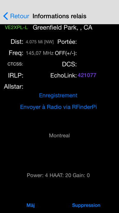 Screenshot #3 pour RFinder WW Repeater Directory