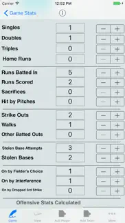 baseball player stats tracker iphone screenshot 2