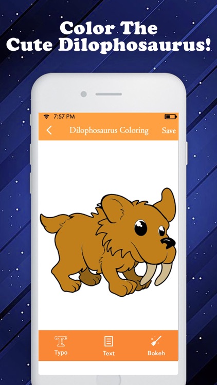 Child's Dilophosaurus Coloring screenshot-3
