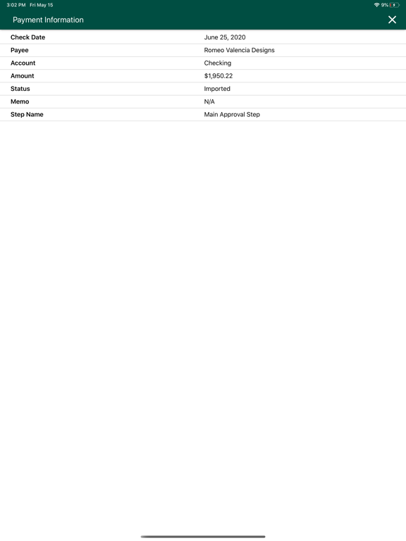 Checkrun iPad screenshot 5 - Finance app