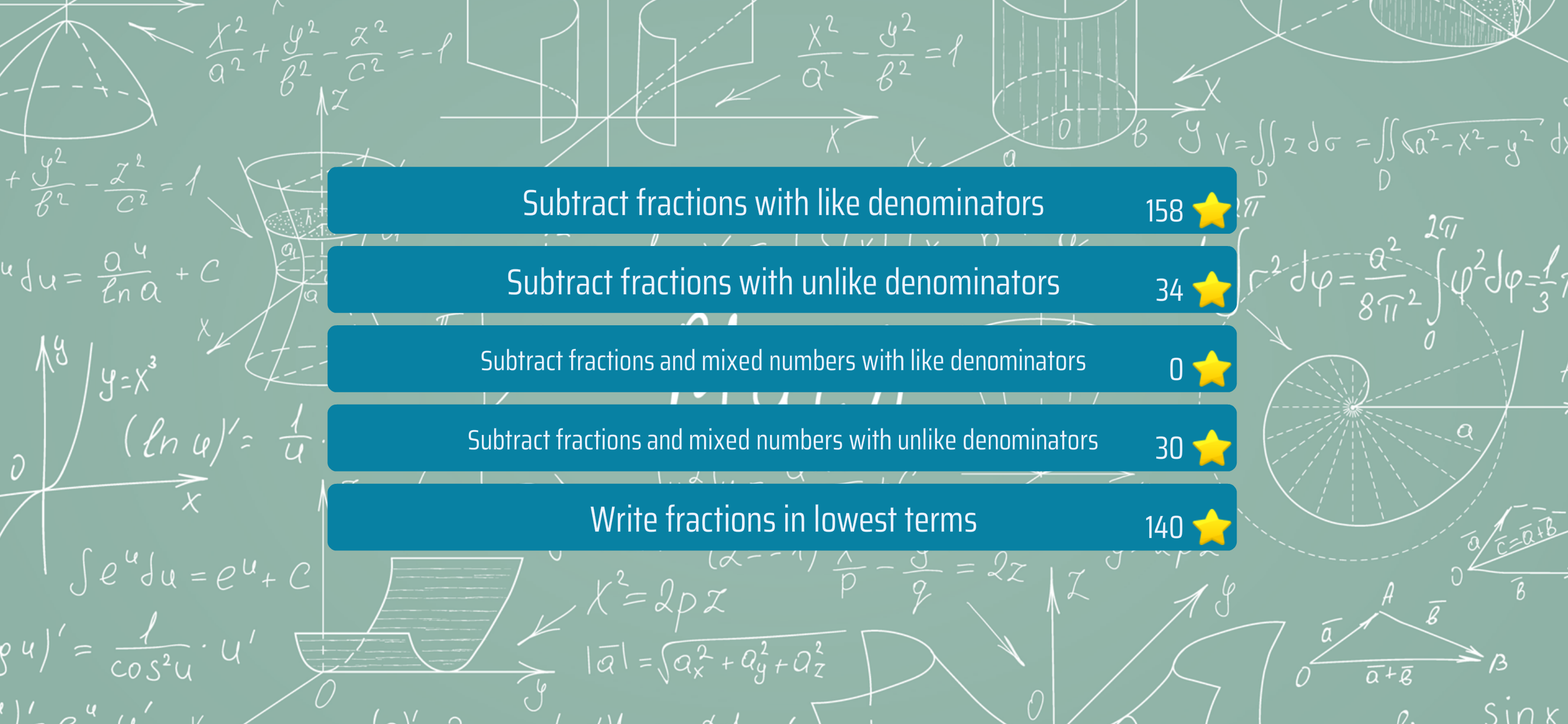 Subtracting Fractions