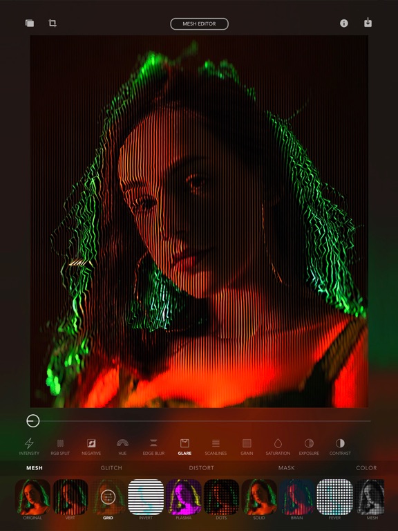 Glitch Face AI Filters iPad screenshot 4 - Photo & Video app