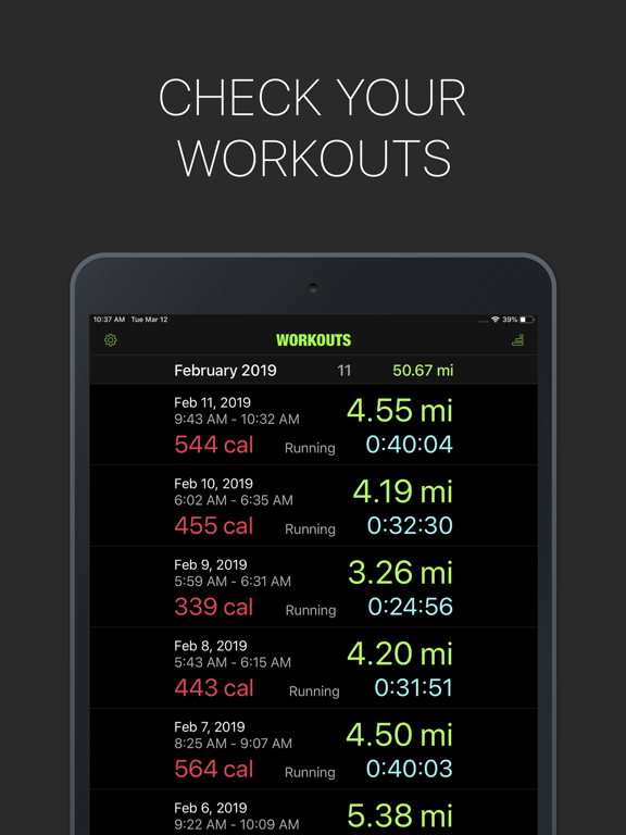 Screenshot #4 pour Workouts: Visual Progress