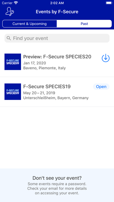 F-Secure Events screenshot 2