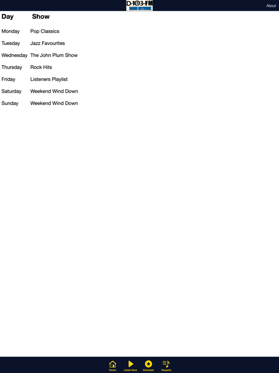 D-103 RADIO NETWORK iPad screenshot 3 - Entertainment app