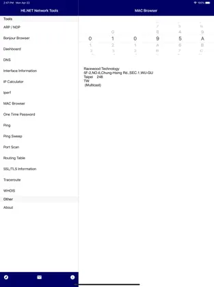 Snímek obrazovky 4 HE.NET Network Tools iphone