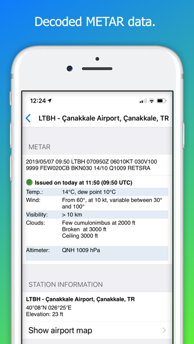 AeroPlus Aviation Weather Screenshot