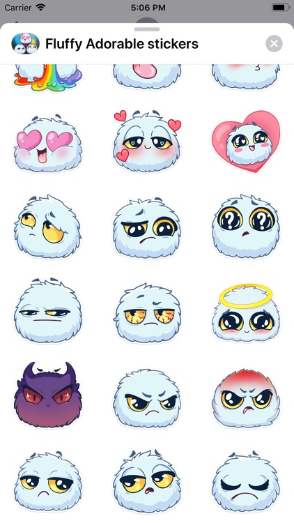 Fluffy Adorable stickers