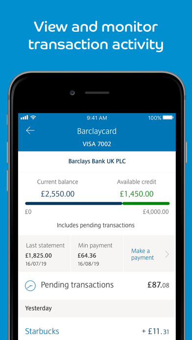 Barclaycard screenshot 2