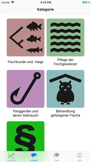 Screenshot von Fischereiprüfung Brandenburg auf dem iPhone 5