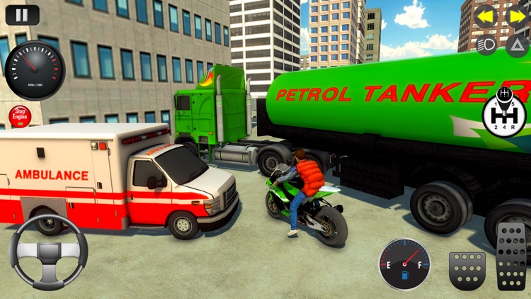 Real Service Truck Drive City