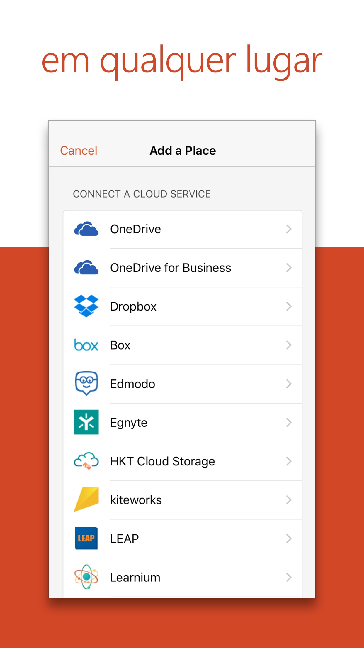 Screenshot do app Microsoft PowerPoint