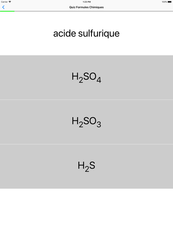 Screenshot #5 pour Quiz Formules Chimiques