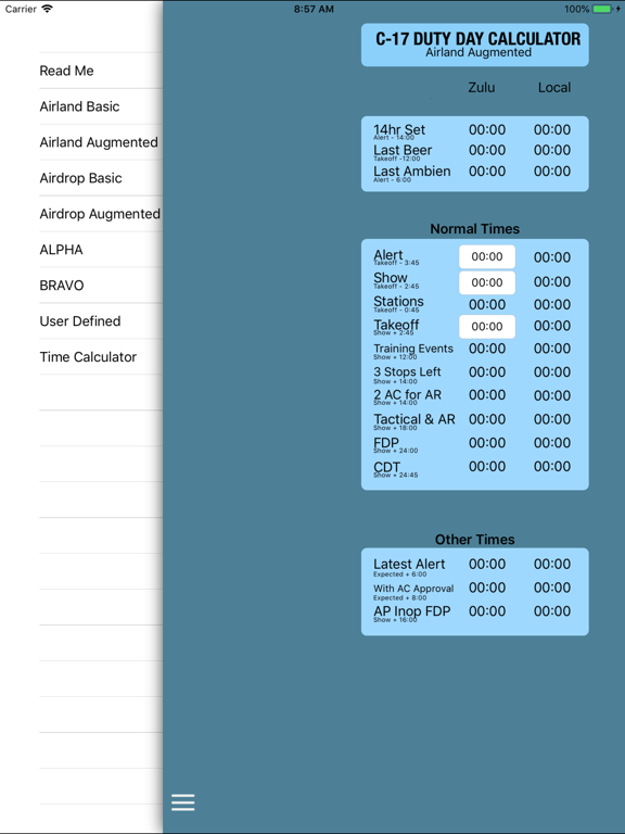 Screenshot #6 pour C-17 Duty Day Calc