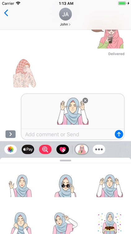 Hijab Girl Stickers iMessages screenshot-6