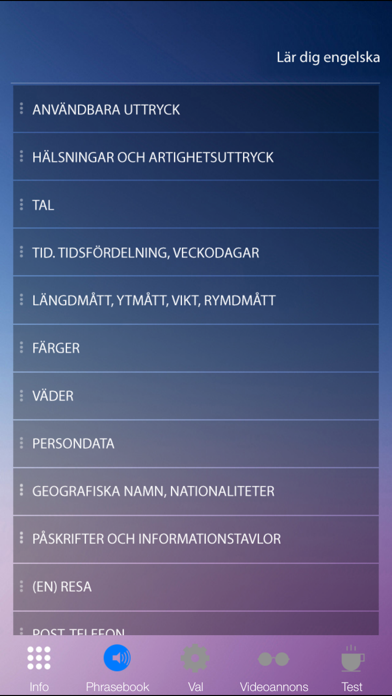 Screenshot #2 pour Lär Dig Engelska
