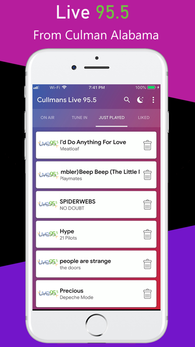 Cullmans Live 95.5 iPhone screenshot 4 - Music app