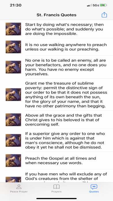 St. Francis of Assisi prayers Screenshot